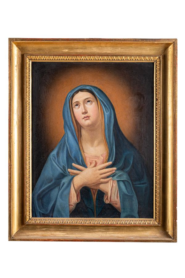 Pittore del XIX secolo - Madonna in estasi (copia da Guido Reni)