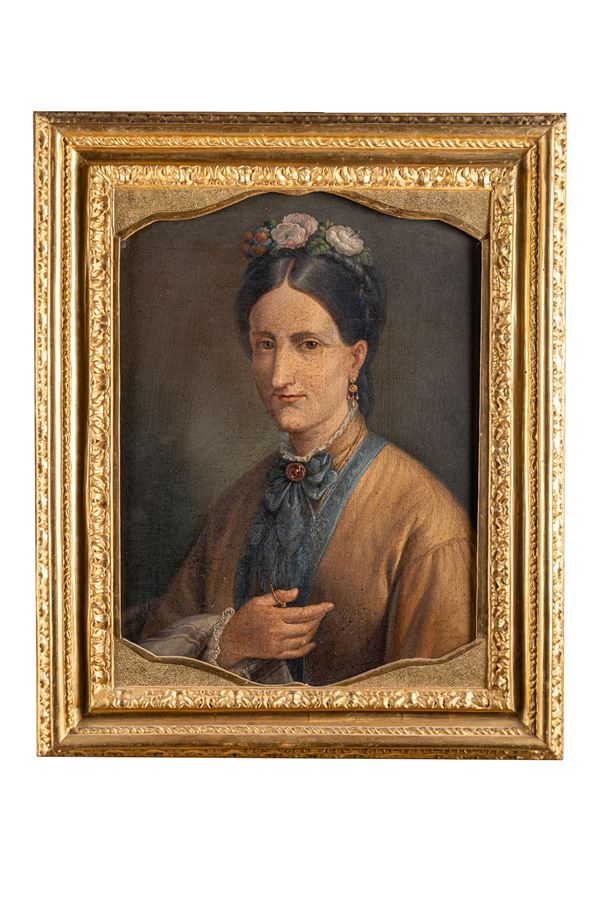 Pittore dell&#39;Europa Orientale del XIX secolo - Ritratto femminile