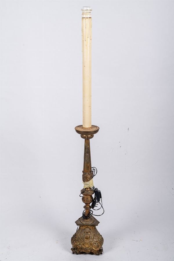 Brass foil candlestick