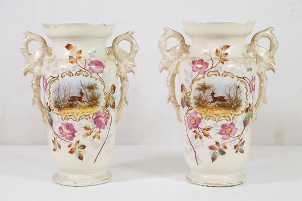 Coppia di vasi  (Francia, inizio XX secolo)  - Asta Fine Art e arredi con una selezione di opere proveniente da un collezionista privato - DAMS Casa d'Aste