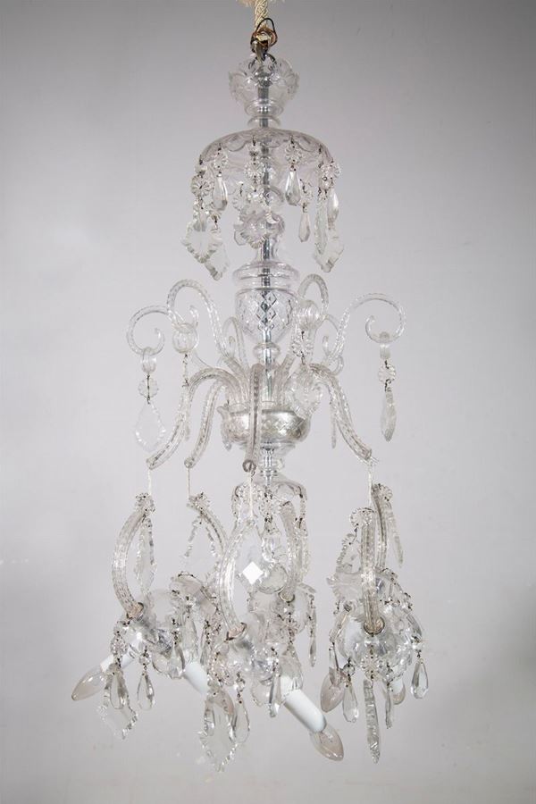 Suspension chandelier  (Italy, mid-20th century)  - Auction ONLINE TIMED AUCTION - CHRISTMAS EDITION - DAMS Casa d'Aste