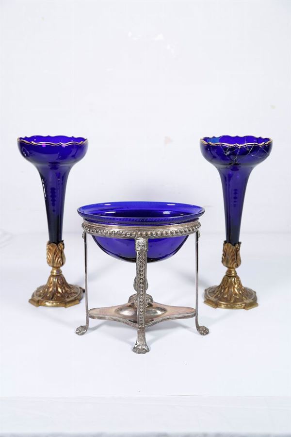 Triptych of vases  (late 19th - early 20th century)  - Auction ONLINE TIMED AUCTION - CHRISTMAS EDITION - DAMS Casa d'Aste