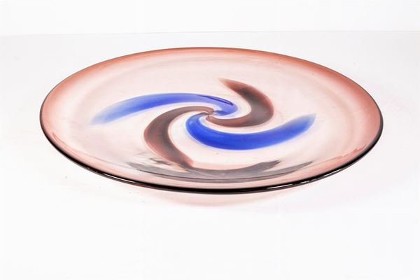 Ros&#233; glass plate  (Venice, mid-20th century)  - Auction Fine art and furniture from private collectors - DAMS Casa d'Aste