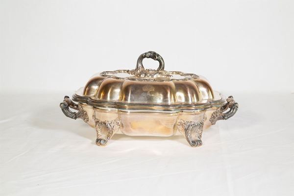 Vegetable dish in silver metal  (Mid 20th century)  - Auction Fine art and furniture from private collectors - DAMS Casa d'Aste