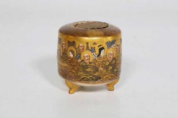 Ointments container  (Satsuma, mid 20th century)  - Auction ONLINE TIMED AUCTION - CHRISTMAS EDITION - DAMS Casa d'Aste
