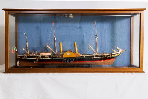 Motor steamship &quot;Explorer&quot; model  (mid 20th century)  - Auction Fine art and furniture from private collectors - DAMS Casa d'Aste