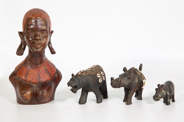 Lot of 4 sculptures  (mid 20th century)  - Auction ONLINE TIMED AUCTION - CHRISTMAS EDITION - DAMS Casa d'Aste