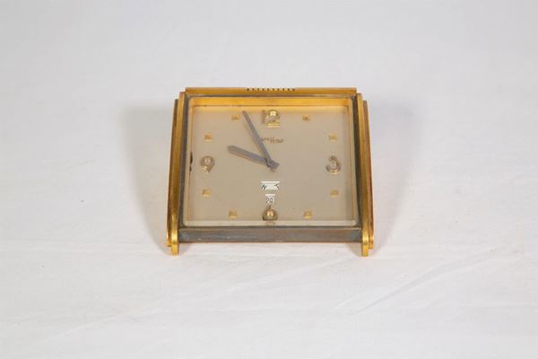 Table clock "IMHOF"  (Switzerland, mid-20th century)  - Auction ONLINE TIMED AUCTION - CHRISTMAS EDITION - DAMS Casa d'Aste