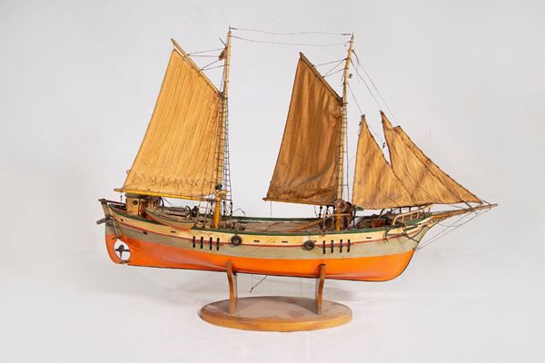 2-masted schooner  (mid 20th century)  - Auction Fine art and furniture from private collectors - DAMS Casa d'Aste
