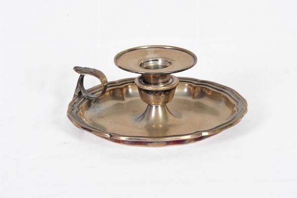 Candle holder in 800/1000 silver  (mid 20th century)  - Auction Fine art and furniture from private collectors - DAMS Casa d'Aste