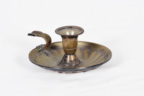 Candle holder in 800/1000 silver  (Italy, second half of the 20th century)  - Auction Fine art and furniture from private collectors - DAMS Casa d'Aste