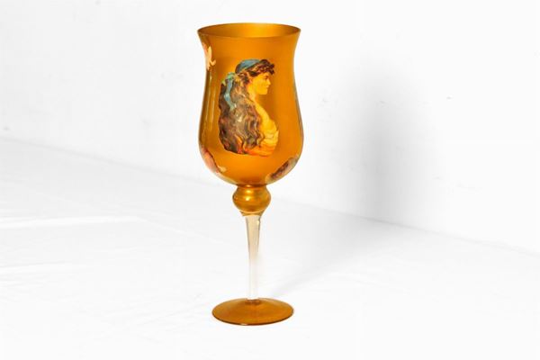 Goblet glass cup  (late 20th century)  - Auction ONLINE TIMED AUCTION - CHRISTMAS EDITION - DAMS Casa d'Aste