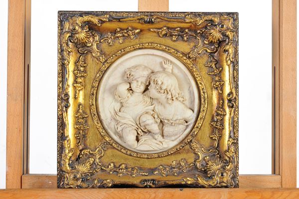 Edward William Wyon : Due fanciulli  (1848)  - Asta Fine art e arredi provenienti da collezionisti privati - DAMS Casa d'Aste