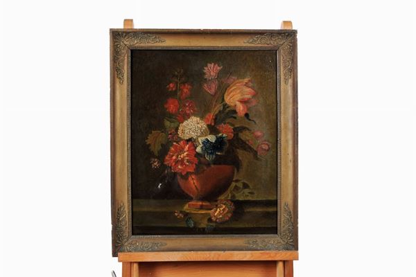 Vase with flowers - 19th century painter