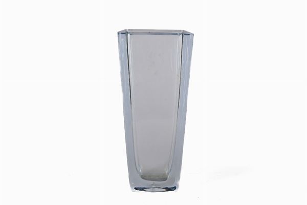 Blue crystal vase