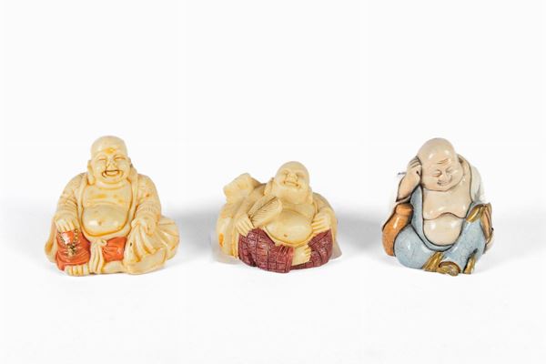 Lotto di 3 Buddha