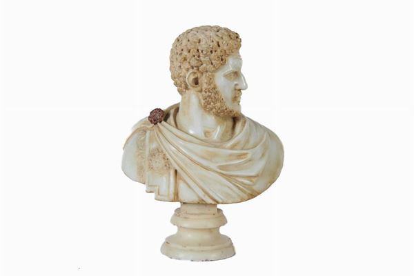 Antico busto di imperatore romano