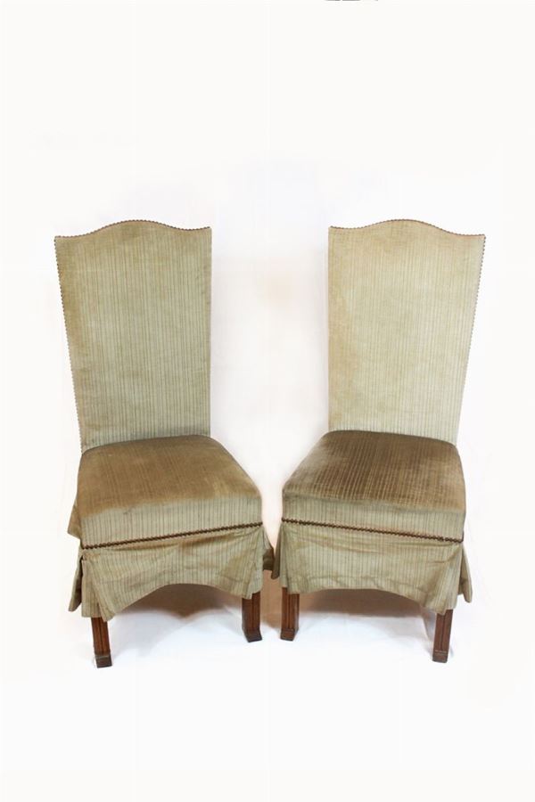 Six velvet chairs