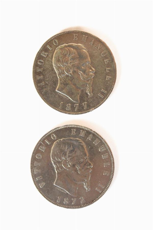 Coppia di monete in argento