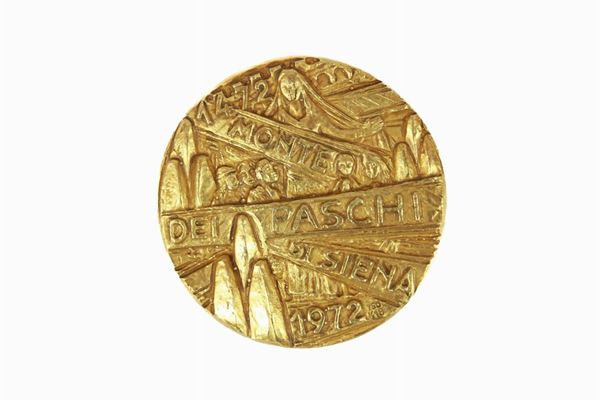 Medaglia in oro 18kt "Monte dei Paschi di Siena"