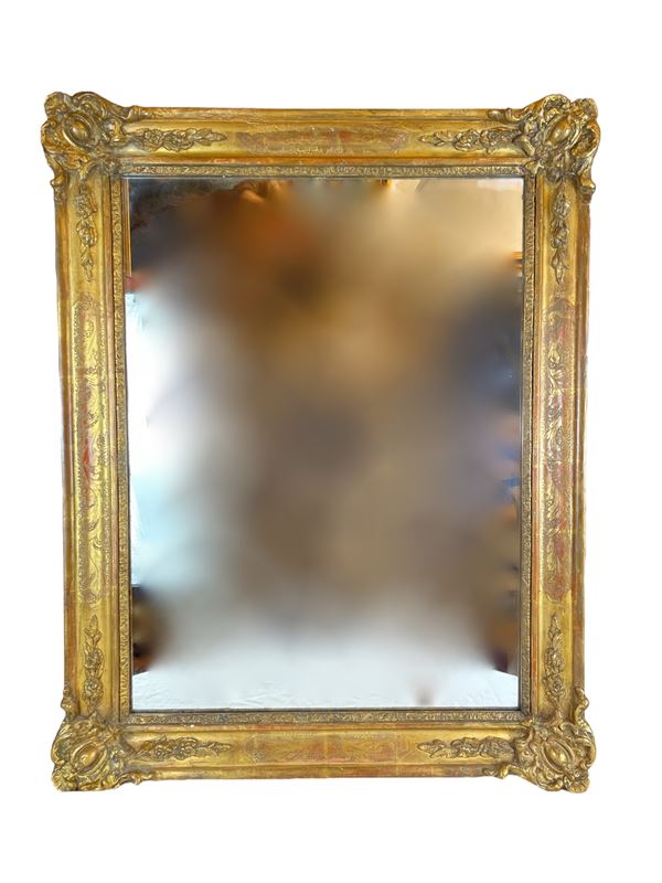 Specchio con cornice dorata  (Fine XIX secolo - Inizi XX secolo)  - Asta Arredamenti Antichi e Moderni - Web Only - DAMS Casa d'Aste