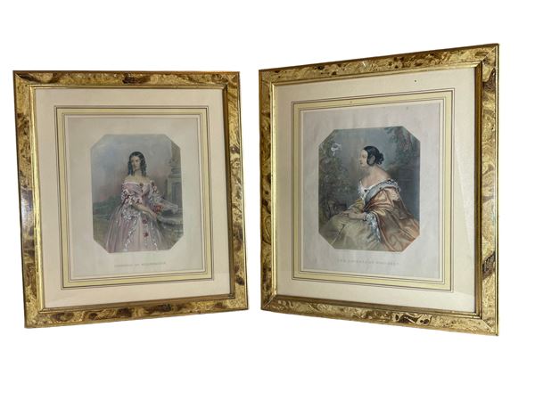 Due ritratti di fanciulle  (Fine XIX - Inizio XX sec.)  - Auction Antique and Modern Furnishings - Web Only - DAMS Casa d'Aste