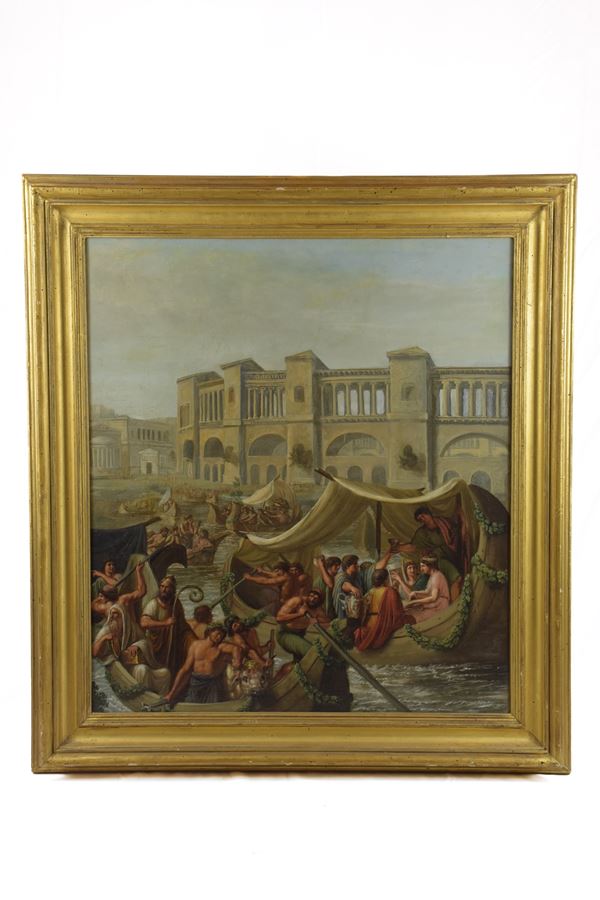 Luigi Ademollo - Festa sul Tevere nell'antica Roma