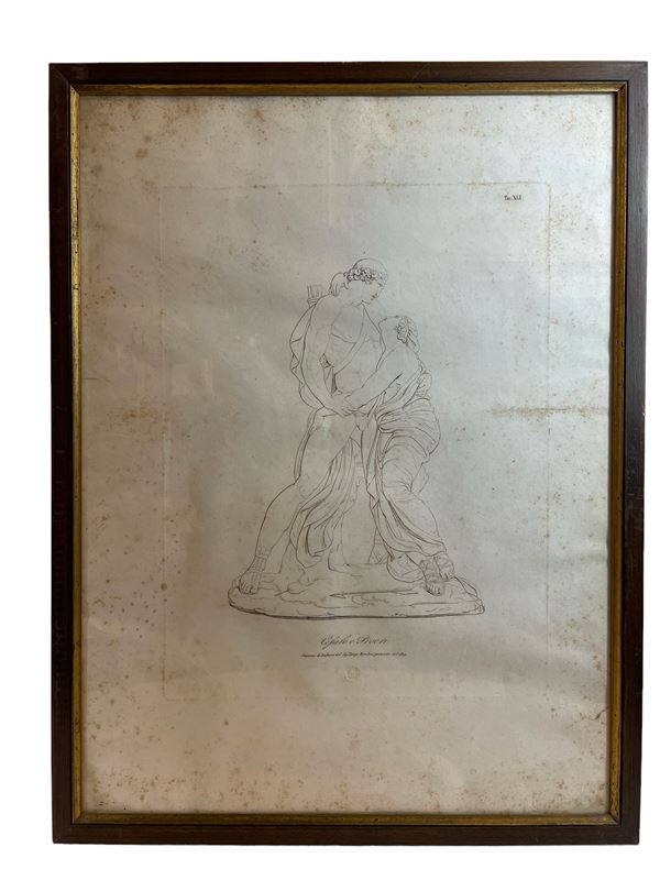 Alceo e Saffo negli Elisi; Cefalo e Procri  (1805;1819)  - Auction Antique and Modern Furnishings - Web Only - DAMS Casa d'Aste
