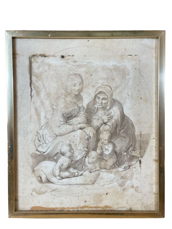 Tommaso Minardi (da) - Madonna con Bambino, Sant'Anna e San Giovannino