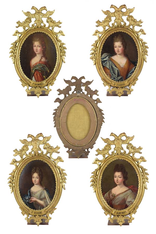 Quattro ritratti di figure femminili nobiliari francesi