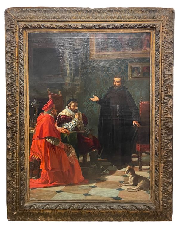 Pietro Canisio in conversazione con l'imperatore Ferdinando I e il vescovo di Augusta Otto von Waldburg