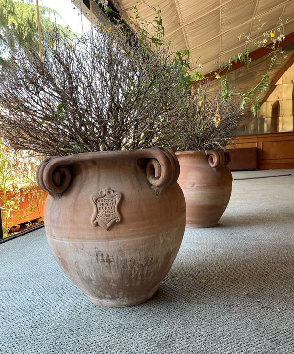 Coppia di vasi in terracotta - Antica Fornace Berti e Figli