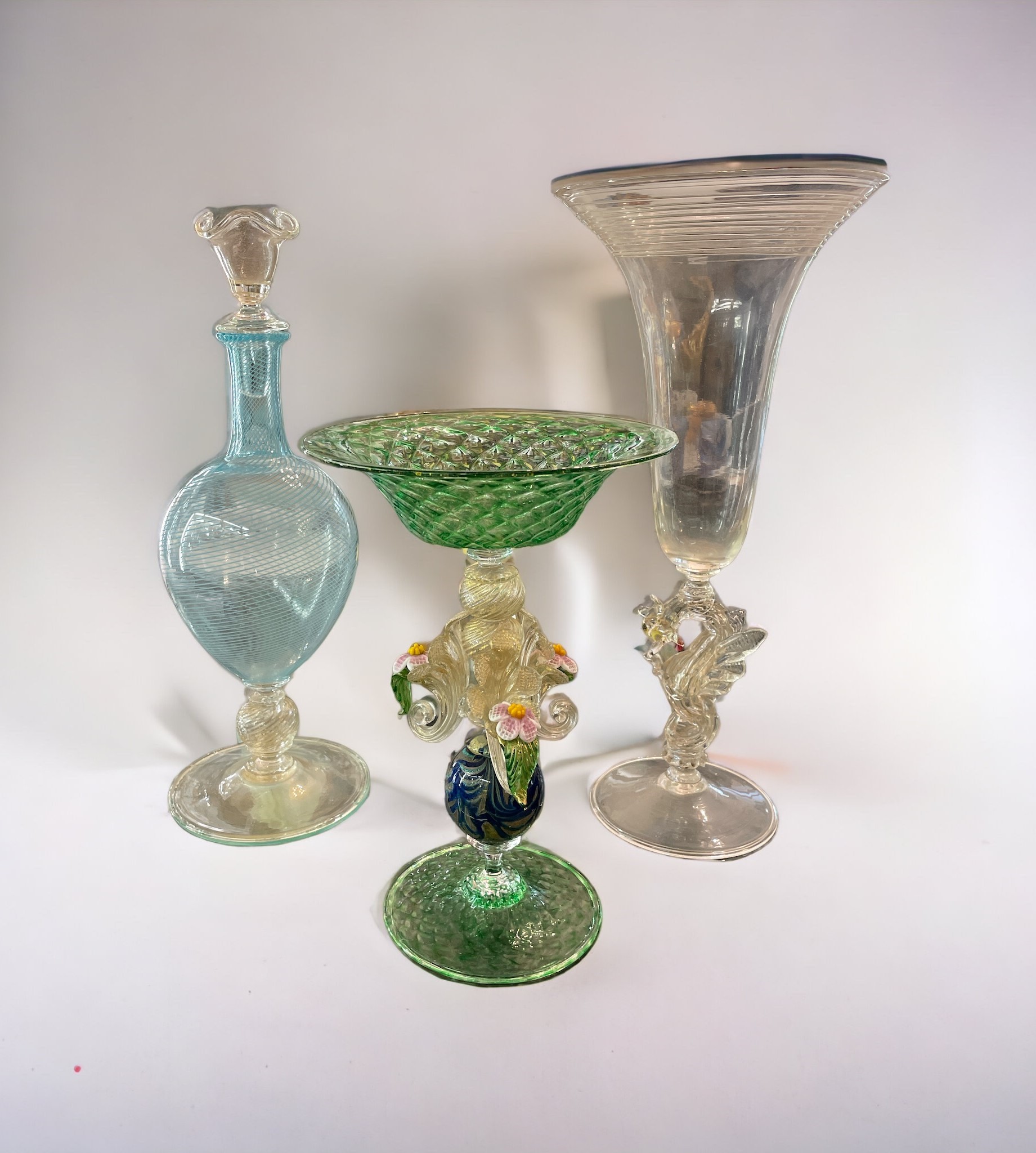 Set di tre oggetti da collezione in vetro di Murano (seconda metà del XX  secolo) - Asta Arte e Design del XIX e XX secolo - DAMS Casa d'Aste