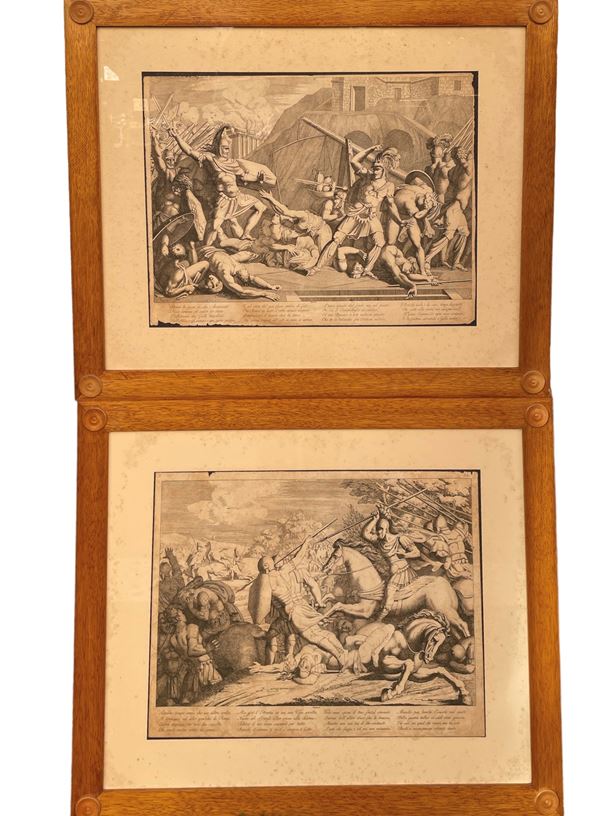 Filippo Pistrucci : Coppia di incisioni tratte da "Fatti principali della storia romana da Romolo fino ad Augusto"  (1815 - 1819)  - litografia su carta - Asta Old Masters, Arte classica e Arte Orientale - Asta Web Live - DAMS Casa d'Aste