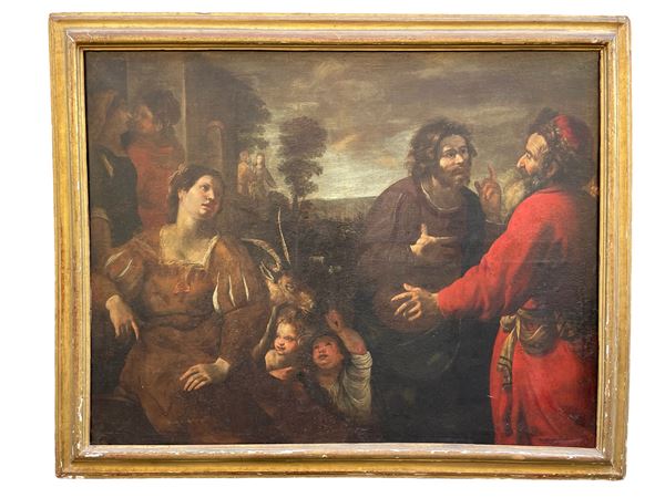 Giovanni Battista Carlone - Labano raggiunge Giacobbe in fuga verso Canaan