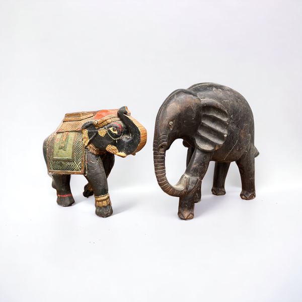 Coppia di sculture di elefanti  - Auction Summer sale - DAMS Casa d'Aste