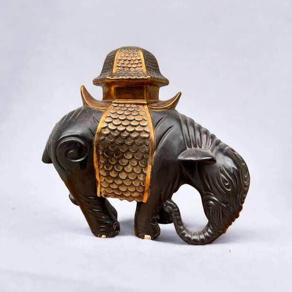 Base lampada raffigurante elefante  - Asta Asta estiva - DAMS Casa d'Aste