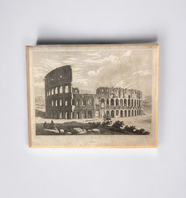 Colosseo  (XIX secolo)  - incisione a bulino su carta - Asta Asta a tempo / Brocantage natalizio - DAMS Casa d'Aste