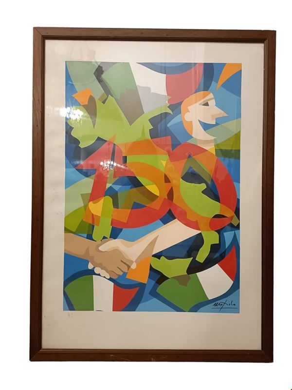 Ugo Nespolo : SENZA TITOLO  - serigrafia a colori - Auction Pittura e arti decorative del XX secolo - DAMS Casa d'Aste