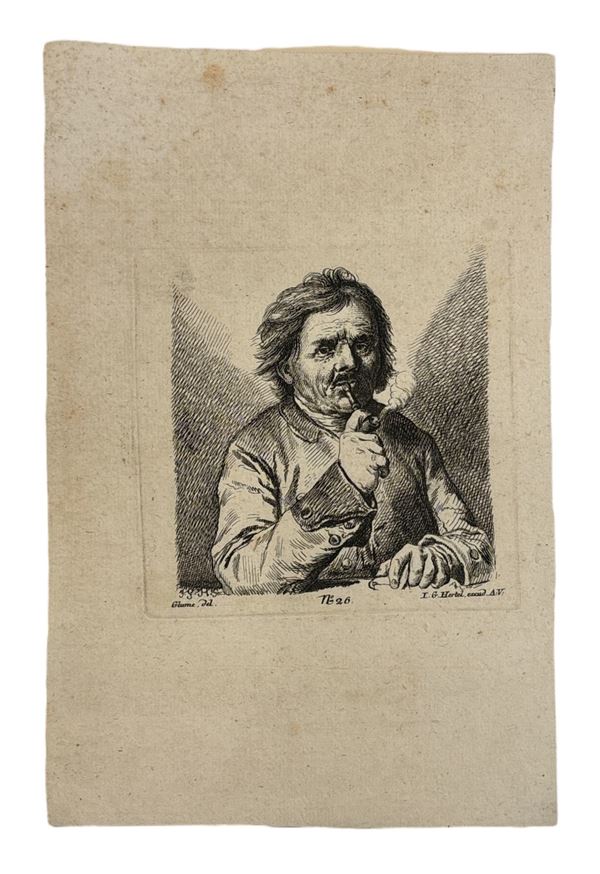 Johann Gottlieb Glume - Fumatore di pipa