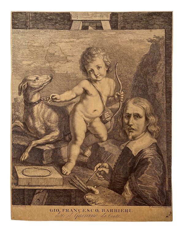 Francesco Bartolozzi - Autoritratto di Guercino