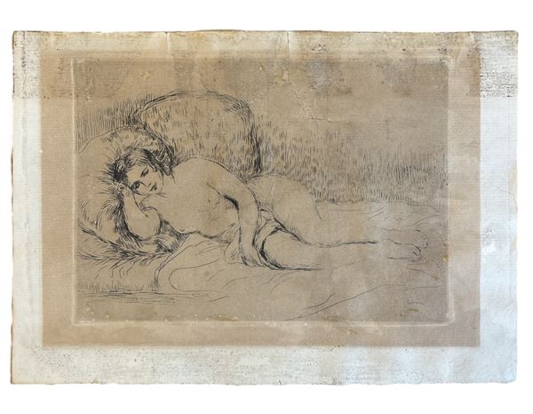 Pierre Auguste Renoir - Femme couché (tourné à gauche)
