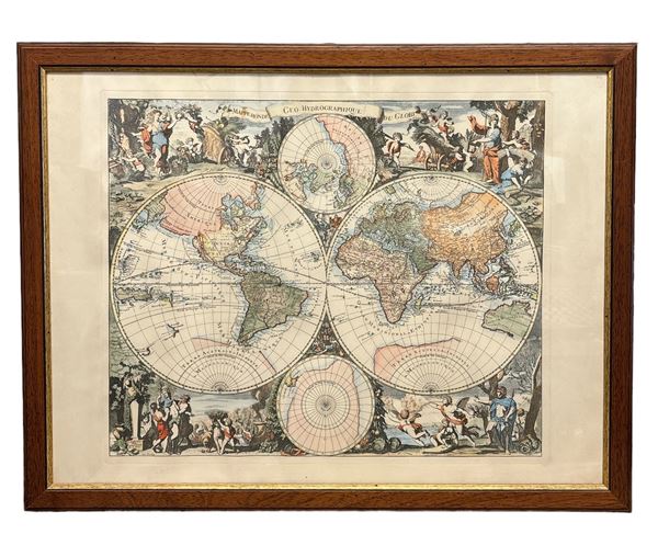 Gerard Valck - Mappemonde Geo Hydrographique du Globe