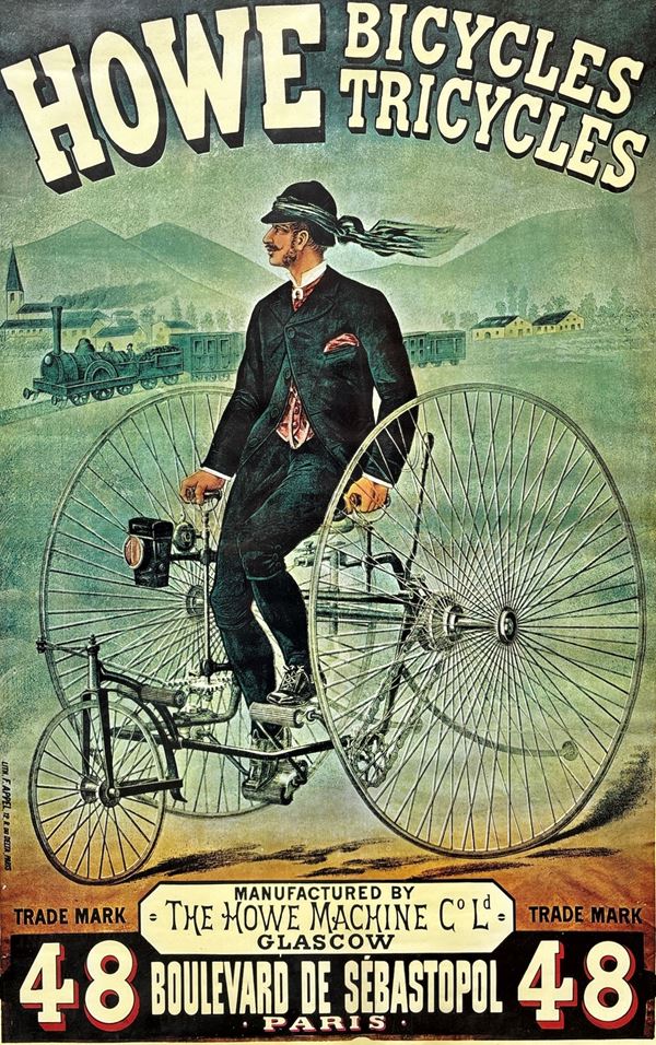 Manifesto pubblicitario "Howe - Bicycle Tricycle"