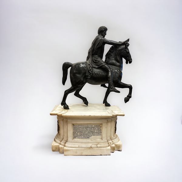 Scultura raffigurante Marco Aurelio a cavallo