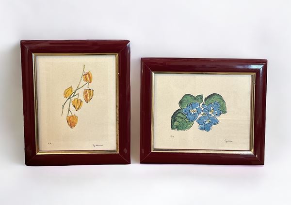 Renato Guttuso - Due litografie con soggetti botanici