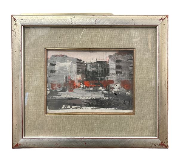 Senza titolo - Ritti  (Fine XX secolo)  - olio su compensato - Auction Opere provenienti dall'Accademia Internazionale di Arte Moderna (AIAM) - Web Only - DAMS Casa d'Aste