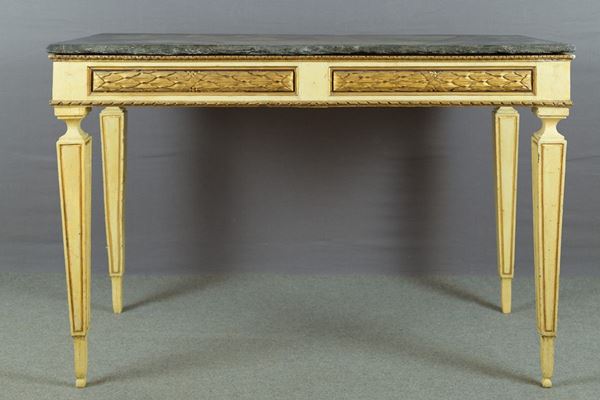 Wall console in lacquered wood
