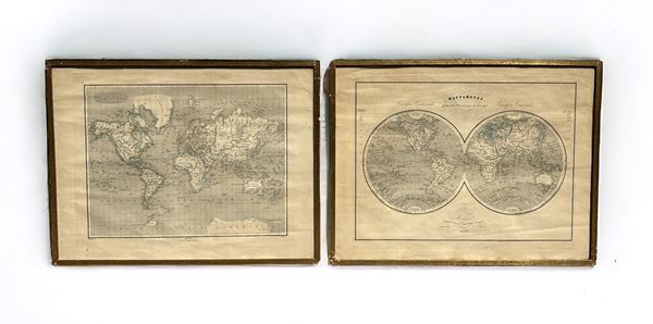 Mappamondo peso sul meridiano di Parigi; Planisfero