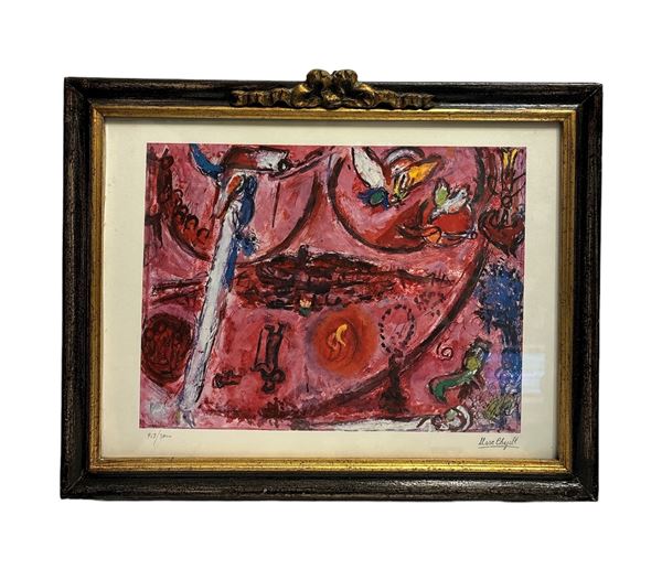 Marc Chagall : Il Cantico dei Cantici  (1986)  - litografia fototipia - Asta Opere provenienti dall'Accademia Internazionale di Arte Moderna (AIAM) - Web Only - DAMS Casa d'Aste